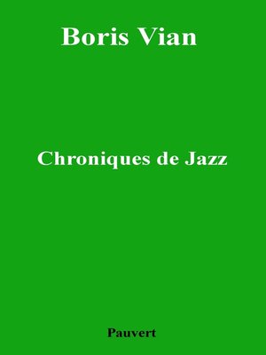 cover image of Chroniques de jazz